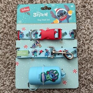 Disney stitch dog collar leash and potty bags